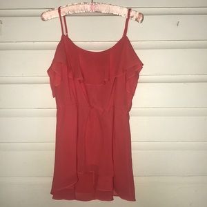 Love 21 Pink Ruffle blouse